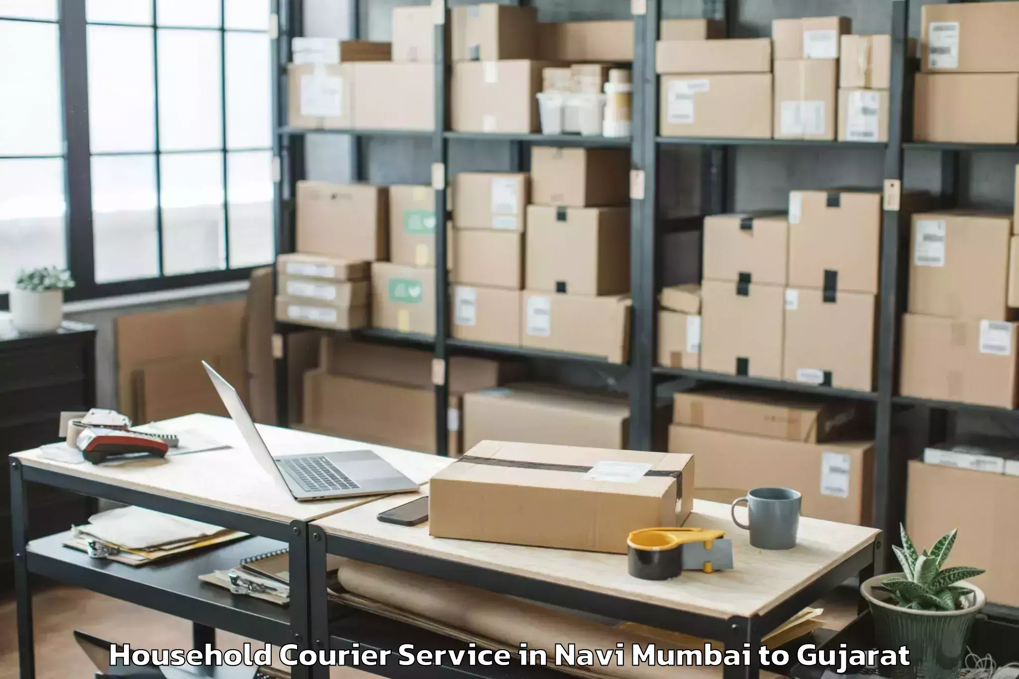 Navi Mumbai to Mahudha Household Courier